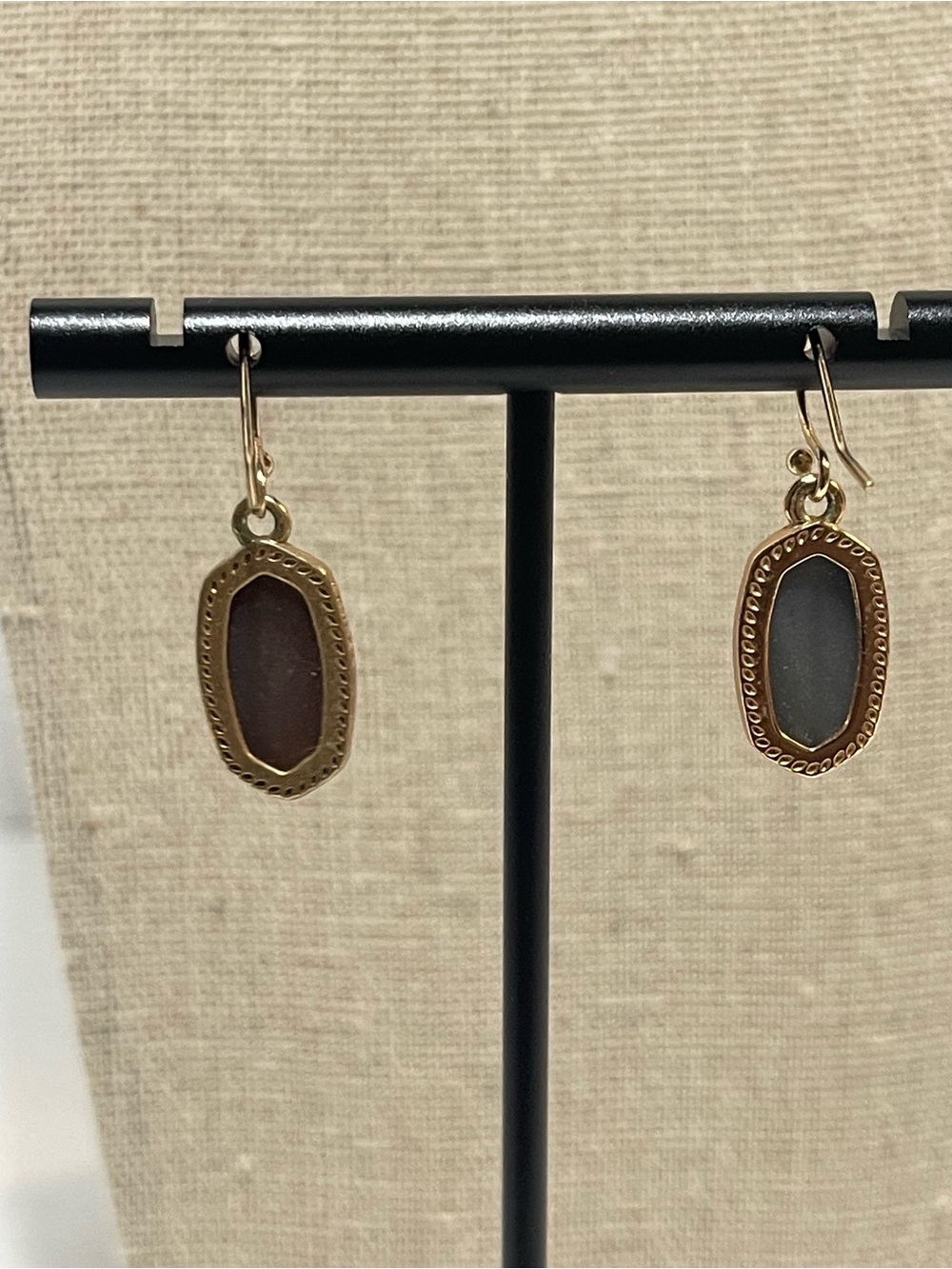 Kendra Scott Rose Gold Druzy Oval Drop Earrings - Picture 5 of 7